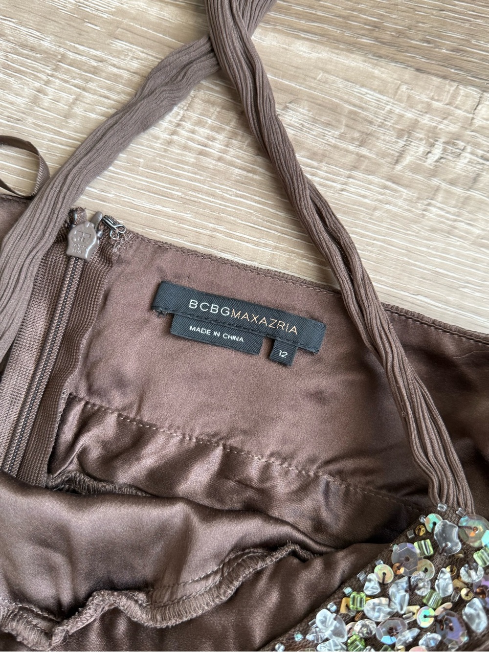 BCBG MAXAZRIA silk halter dress - Picture 2 of 5